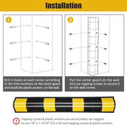 TheLAShop 2pcs Rubber Corner Guards Wall Protector 31 1/8"H Round Image