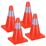 TheLAShop 18" Traffic Cones 4 Pcs Safety PVC Reflective Collar Image