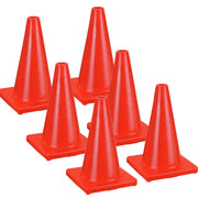 TheLAShop 18" Traffic Safety Cones 6Pcs Fluorescent Red Image