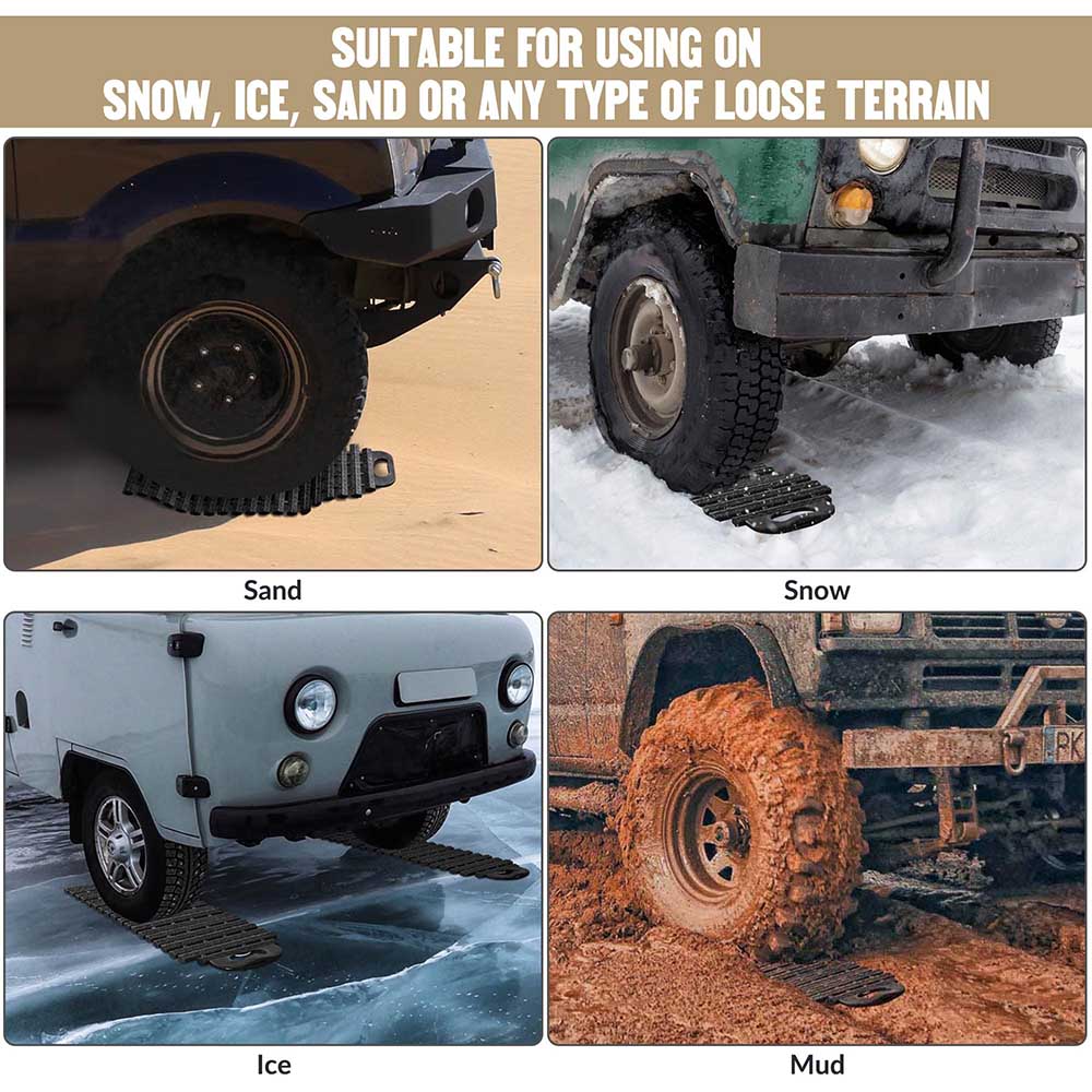 Vehicle Tire Traction Mat for Car Truck Snow Mud Sand Emergency Recovery  Tracks