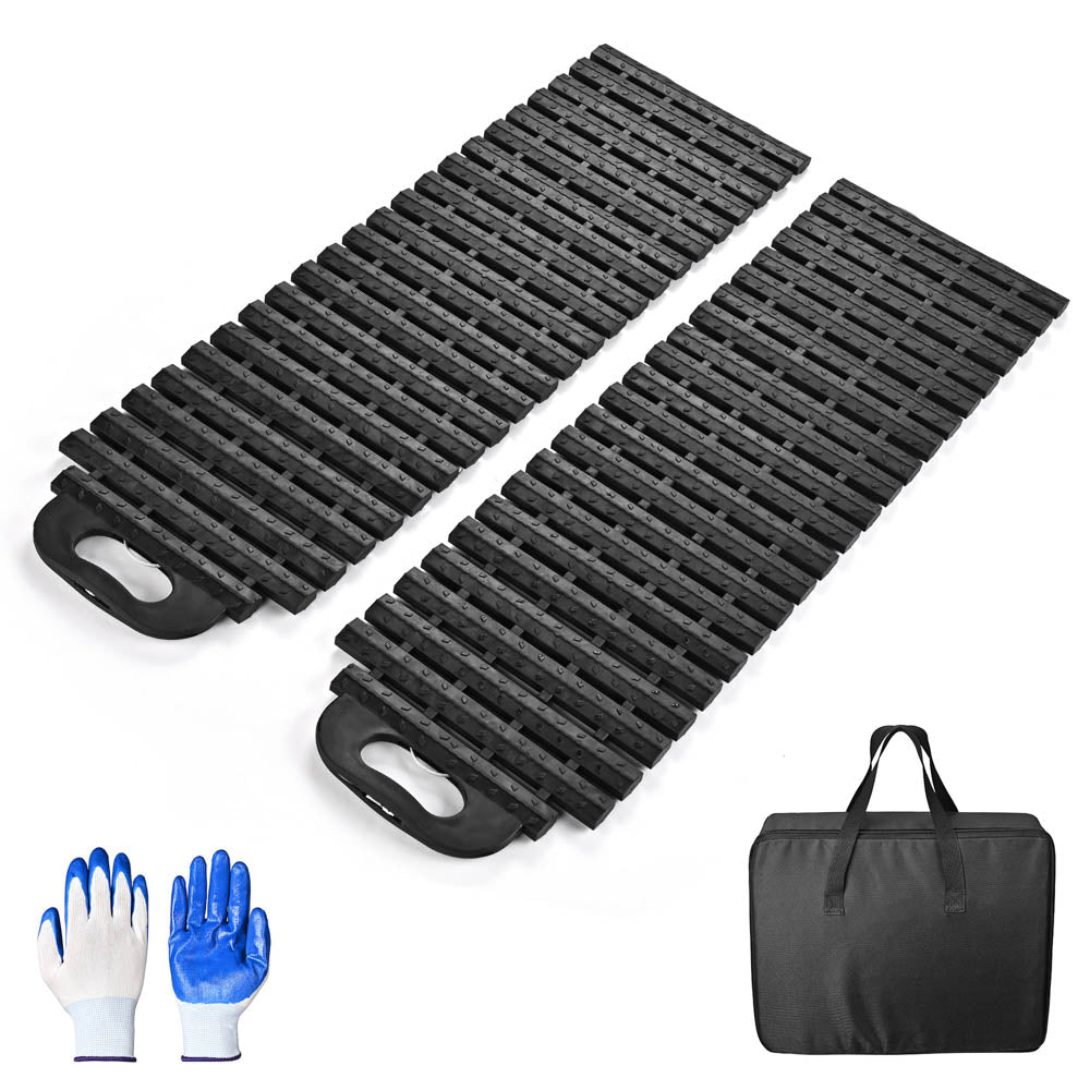 traction tread rubber runner mats TheLAShop Recovery Traction Mats Tracks for Trucks 4x4 (Set of 2)