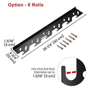 TheLAShop Roll Storage Holder for Vinyl Wrap, Gift Paper Rolls Wall-Mount Image