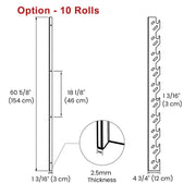 TheLAShop Roll Storage Holder for Vinyl Wrap, Gift Paper Rolls Wall-Mount Image