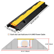 TheLAShop 1-channel Warehouse Cable Protector Ramp Traffic Cover 2" Cables Image