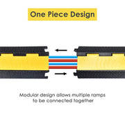 TheLAShop 3-channel Cable Ramp Warehouse Sidewalk Cable Wire Cover Image