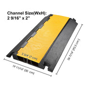 TheLAShop 3-channel Cable Ramp Warehouse Sidewalk Cable Wire Cover Image