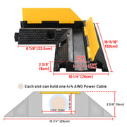 TheLAShop 1-Channel Cable Ramp 90° Turns Left/Right Corner to Cover 2" Cables Image
