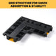 TheLAShop 1-Channel Cable Ramp 90° Turns Left/Right Corner to Cover 2" Cables Image