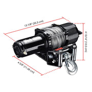 TheLAShop 12 Volt 4000 lbs Car Truck Corded Remote Electric Winch