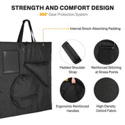 TheLAShop 36" Spin Wheel Protective Padded Carry Backpack with Pockets Image
