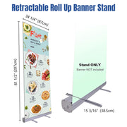 TheLAShop Wholesale 10pcs 33" x 79" Rollup Retractable Banner Stands Image