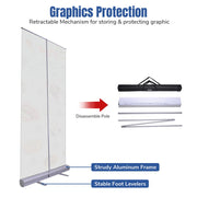 TheLAShop Wholesale 10pcs 33" x 79" Rollup Retractable Banner Stands Image