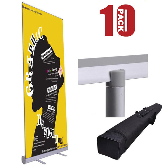 TheLAShop 33x79 Rollup Retractable Banner Stands 10ct/pk