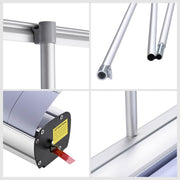 TheLAShop 33" x 79" Retractable Roll Up Banner Stand with LED Light Image