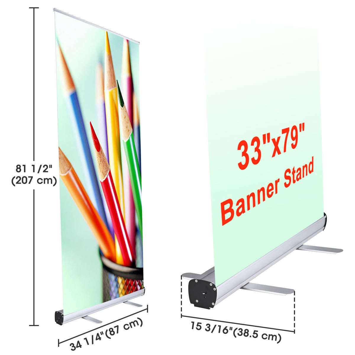 ライラページ TheLAShop Custom Retractable Banner Stand (Rollup Signs 33