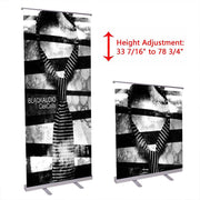 TheLAShop 32" x 79" Economy Telescopic Rollup Retractable Banner Stand Image