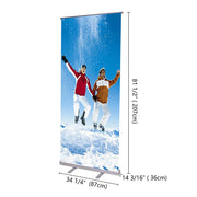 TheLAShop 32" x 79" Economy Telescopic Rollup Retractable Banner Stand Image