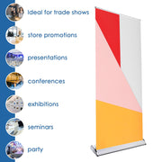 TheLAShop 33" x 79" Aluminum Retractable Banner Stand w/ Bag Image