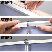 TheLAShop 33" x 79" Retractable Roll Up Banner Stand with LED Light Image