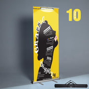TheLAShop 33" x 79" Retractable Roll Up Banner Stand with LED Light, 10ct. Image