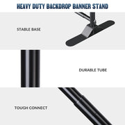 TheLAShop 10'Wx8'H Jumbo Banner Stand Telescopic Step & Repeat Logo Wall Backdrop Image