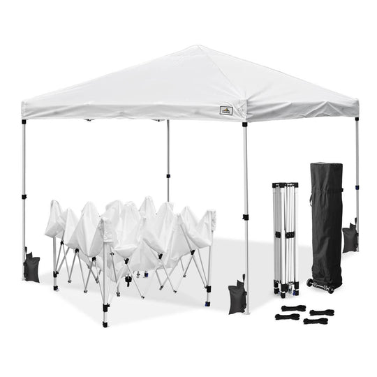 TheLAShop 10x10 Pop Up Canopy Art Fair Booth w Rolling Bag, Optional Sidewalls