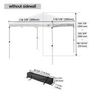 TheLAShop 10x10 Pop Up Canopy Art Fair Booth w Rolling Bag, Optional Sidewalls Image