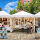 TheLAShop 10x10 Pop Up Canopy Art Fair Booth w Rolling Bag, Optional Sidewalls Image