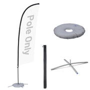 TheLAShop 10ct. Feather Flag Pole - Choose Height, Spike & Base, 10.3ft Pole+Base Image