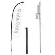 TheLAShop 10ct. Feather Flag Pole - Choose Height, Spike & Base, 10.3ft Pole+Spike Image