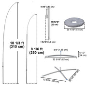 TheLAShop 10ct. Feather Flag Pole - Choose Height, Spike & Base Image