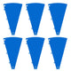 TheLAShop Custom Modular Prize Wheel Pieces - Plate, Center, Pegs Options, Blue Plates 6ct/pk Image