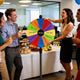 TheLAShop Heavy Duty Round Base Stand for Prize Wheel Image