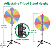 TheLAShop Portable Tripod Stand with Adjustable Height for Prize Wheel Image