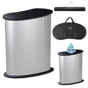 TheLAShop 32"x16"x37" Portable Trade Show Podium Counter Demo Table Black Image