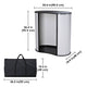 TheLAShop 32"x16"x37" Portable Trade Show Podium Counter Demo Table Black Image
