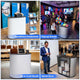 TheLAShop 32"x16"x37" Portable Trade Show Podium Counter Demo Table Black Image