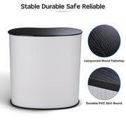 TheLAShop 32"x16"x37" Portable Trade Show Podium Counter Demo Table Black Image