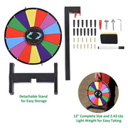 TheLAShop 12" Prize Wheel Tabletop Colorful Dry Erase Image