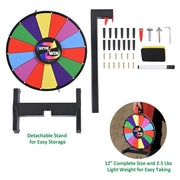 TheLAShop 12" Prize Wheel Tabletop Colorful Dry Erase Image