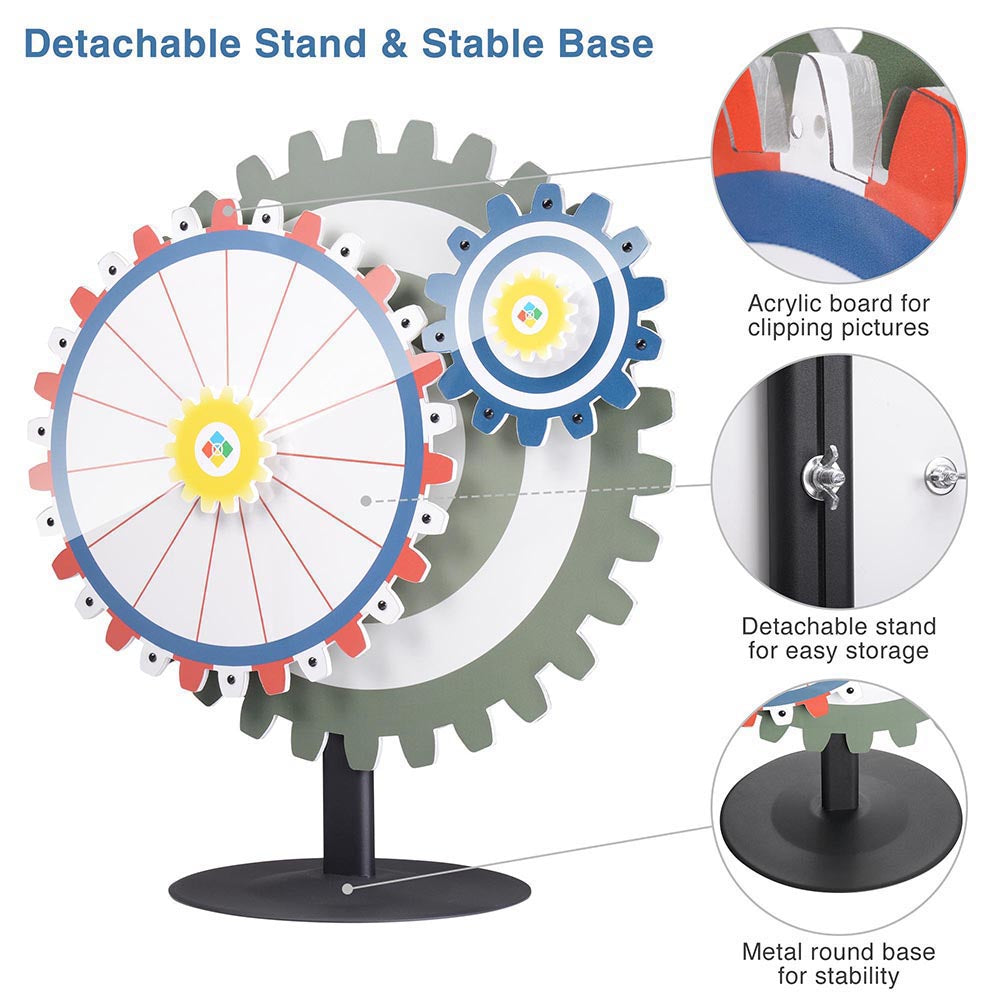 gear spin WinSpin Gears Prize Wheel Spinner Tabletop, 24"