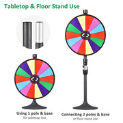 TheLAShop 24" Spin Wheel with Stand & Custom Slots for Events Image