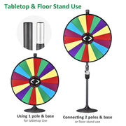 WinSpin 36" Large Color Dry Erase Prize Wheel w/ Stand