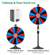 TheLAShop 24" Spinning Prize Wheel with Stand Custom Slots Image