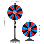 WinSpin 24" Prize Wheel DIY Slot(18) Floor Stand or Tabletop