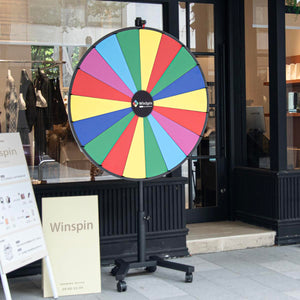 TheLAShop 48" Prize Wheel with Heavy Duty Rolling Stand Image
