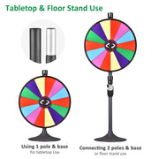 TheLAShop 24" Trade Show Prize Wheel with 8.5x11 Acrylic Flyer Holder Image