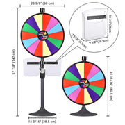 TheLAShop 24" Trade Show Prize Wheel with 8.5x11 Acrylic Flyer Holder Image