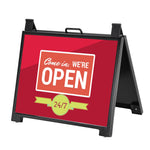 TheLAShop 23"x17" Sandwich Double-Side A Frame Board Sign Sidewalk Image