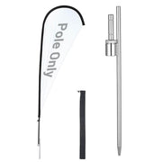 TheLAShop 10ct. Teardrop Flag Pole - Choose Height, Spike & Base, 8.8ft Pole+Spike Image